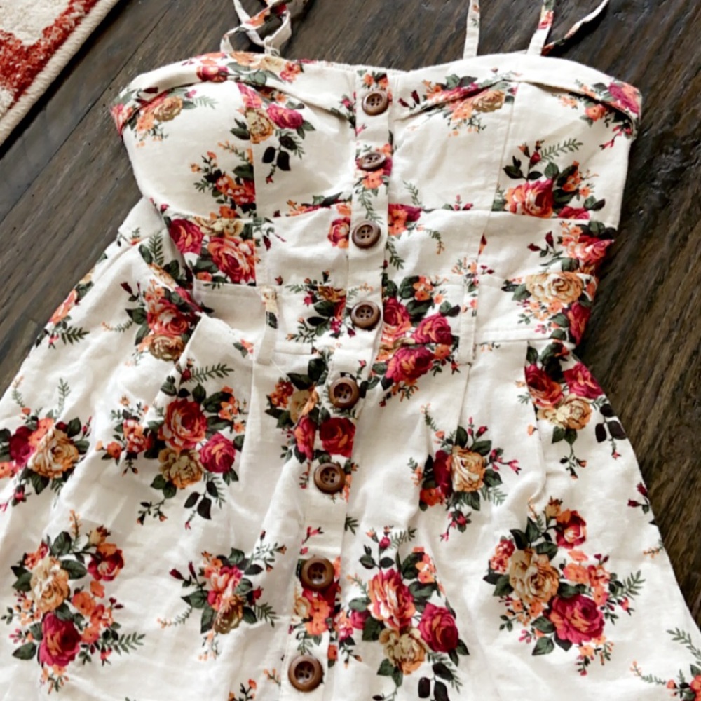 Floral print mini dress